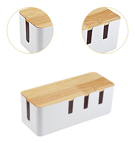 Caja Organizadora De Cables Con Tapa, Contenedor De Corto
