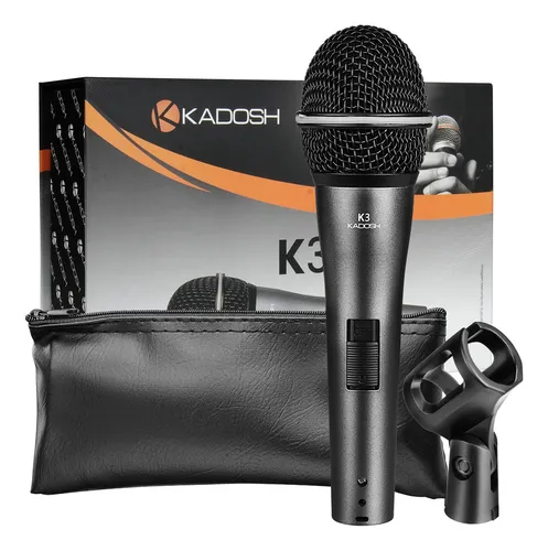 comprar Microfone Dinâmico Com Fio K-3 De Mão Kadosh Preto