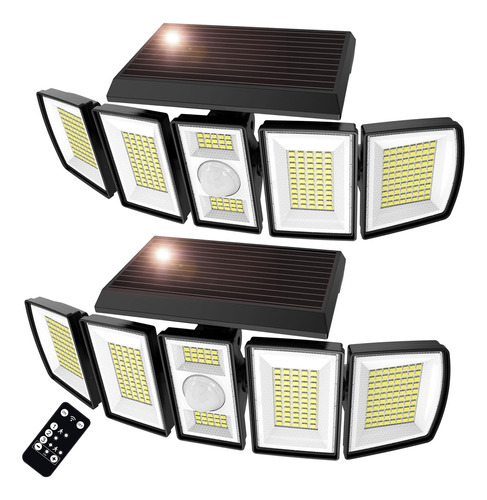 Luces Solares Exteriores 300 Led 4000 Lm Sensor Movimiento C