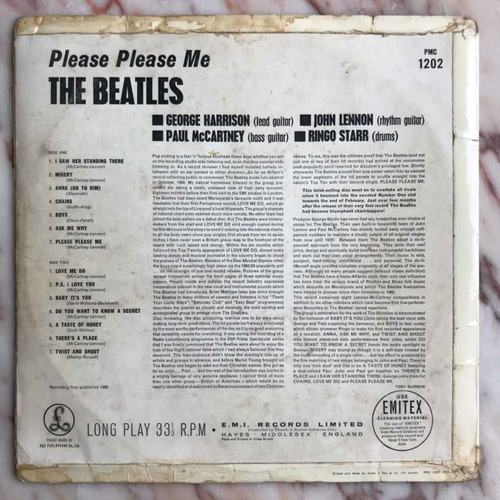 Lp The Beatles Please Please Me Mono Inglês Raro Rock Uk (Usado)