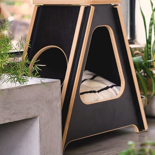Imagen 2 de 10 de Rascador + Camita Para Gatos ¡diseño Exclusivo! - 56x60x31