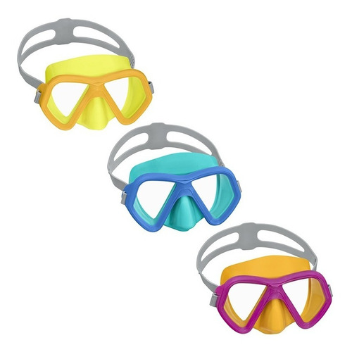 Goggles Visor Snorkel Colores Niños 3 Años Mayoreo 3 Pz Color Azul