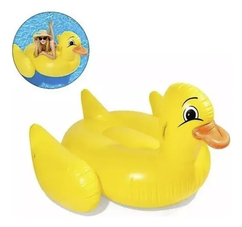 Flotador Para Piscina Pato Inflable Grande 140 X 135 Cm