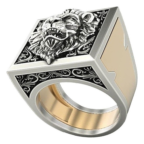 Anillo De Rey Anillo De Cabeza De León Para Hombre 6#-12#