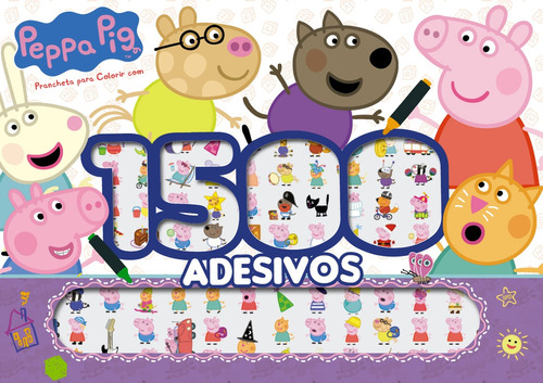 Libro Peppa Pig Prancheta Para Colorir Com 1500 Adesivos