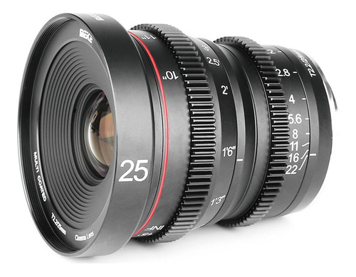 Meike 25mm T2.2 Manual Focus Cinema Lente (e Mount)