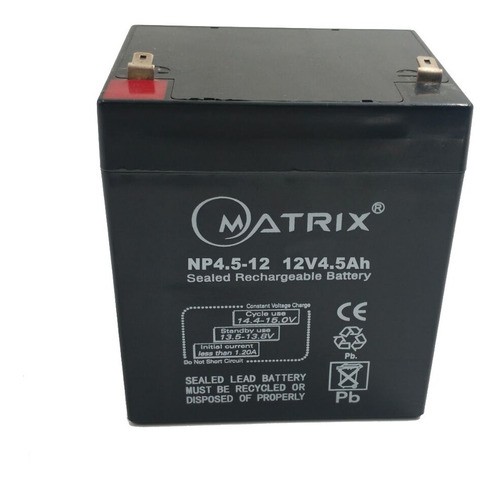 Bateria 12v 4.5ah Ups Alarma Lampara Juguete Matrix  C1