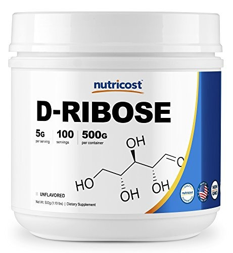 Nutricost D-ribosa Puro D-ribosa 500 G; 100 Porciones;