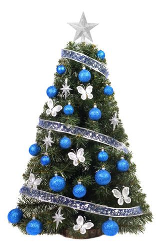 Arbol De Navidad 1,00 Mts + Kit 30 Pzas  Sheshu Cybermonday