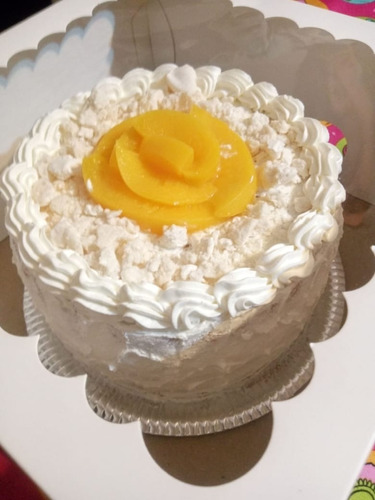 Torta Chaja Crema Y Duraznos Artesanal Envios