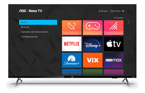 Smart TV AOC 50U6125/77G LED Roku OS 4K 50" 220V