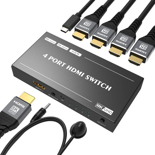 Chenlenic Hdmi Ultra Hd Velocidad Gbps Hdr Interruptor