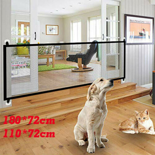 2 Baby Stair Gate Isolated Black2 110x72cm Black2 110x72cm