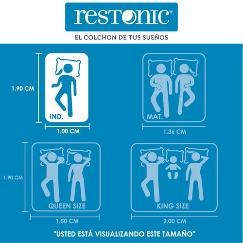 Colchón Individual Restonic Tecnología Ergonomic Maxiconfort