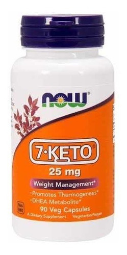 Now Foods 7 Keto 25mg 90 Cápsulas Sabor sem sabor