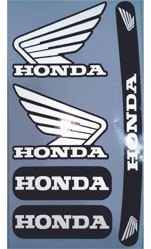 Kit Adesivo Honda Refletivo De Capacete E Viseira 5 Peças Cor Outro
