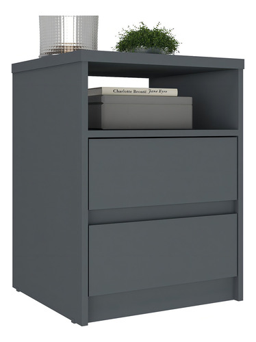 Mesa De Cabeceira 2 Gavetas 1 Nicho 100% Mdf Gales Gb