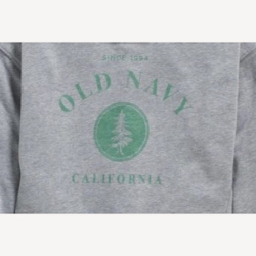 Sudadera Oversized Old Navy Niño Cuello Redondo Gris