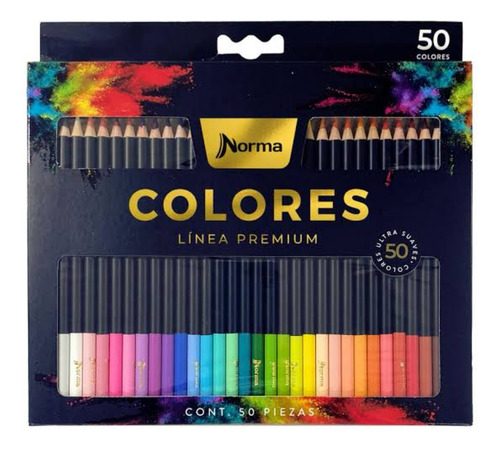 Lapices De Colores Norma Línea Premium 50 Piezas