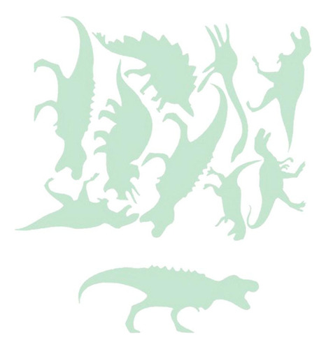 Etiquetas De Pared De Tejado Oscuridad 9x Dinosaurio