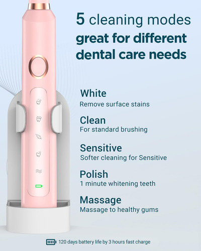 Cepillo De Dientes Eléctrico Rtauys Para Adultos, Paquete De