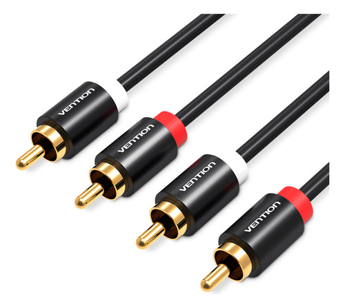 Cabo Audio 2 Rca Macho Blindado Dj Cobre Som 2m Vention