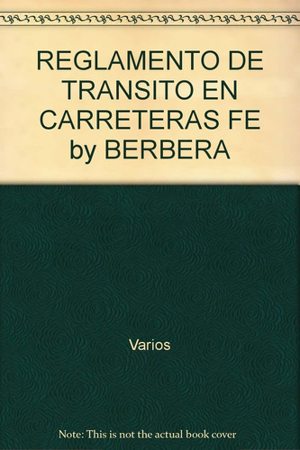 Libro Reglamento De Transito En Carreteras Y Puentes De Ju