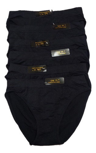 Pantaleta Bikini Dama 6 Piezas Unitalla Microfibra