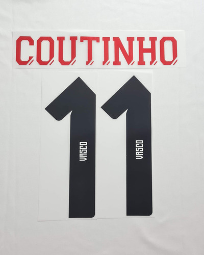 Kit Nome Número Coutinho Personalização Camisa Vasco Da Gama