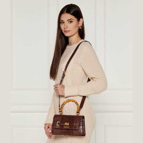 Bolsa Satchel Guess Café Nueva Y Original