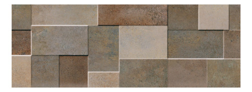 Ceramica Oxido Decorada 30x90cm Pared