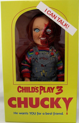 Chucky Child's Play 3 Pizza Face C/ Sonido Mezco Orig Replay