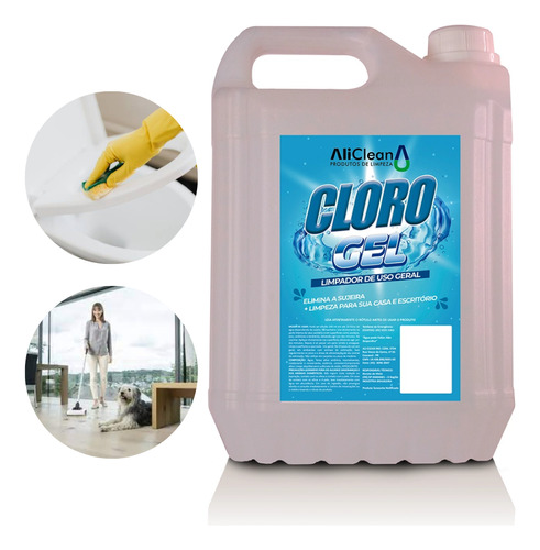 Cloro Em Gel 2l Ideal Para Limpeza De Mofo E Sujeira Top