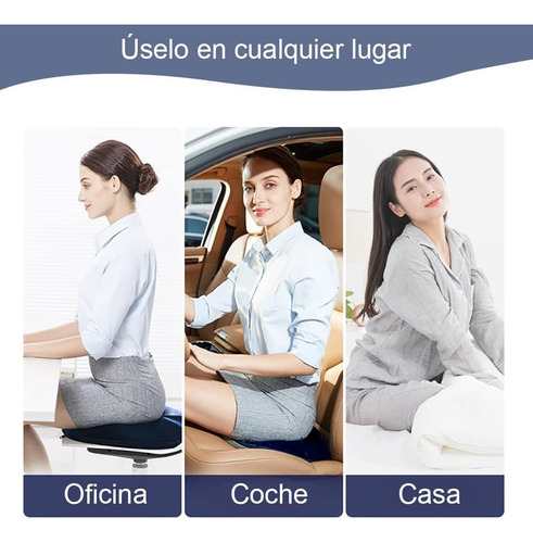Comodo Cojin Lumbar Espuma De Asiento Soporte Almohada Azul