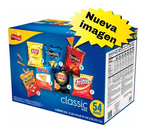 Frito-lay  Americanos Doritos Cheetos  54 Pzas 1.53kg