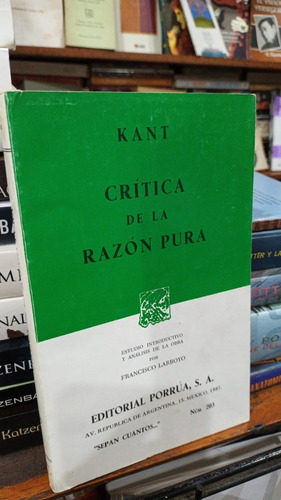 Kant  Critica De La Razon Pura  Porrua 