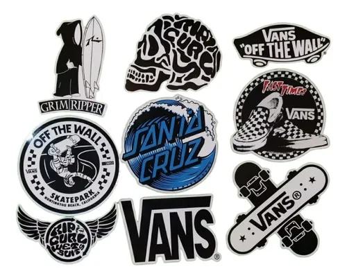 comprar 29 Calcomanías 10cm Vans Rip Curl Santa Cruz Billabong Y Mas