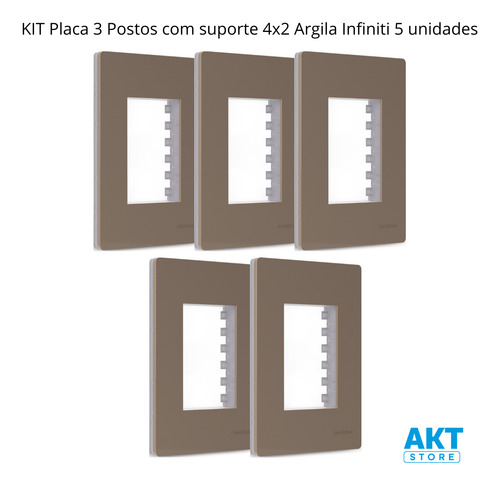 Kit 5 Placa 4x2 3 Postos C/ Sup Argila Infiniti Margirius