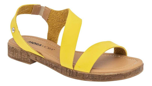 Sandalia De Tirillas De Moramora Mujer Amarillo 145800 T6