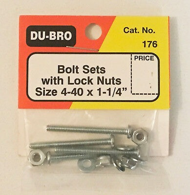 Pack 4tornillos C Tuercas Seguridad 4-40x1-1/4 Cód 176 Dubro