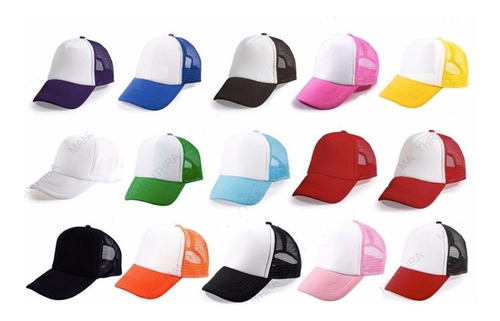 Gorra En Malla Trucker O Camionero Amplio Surtido De Colores