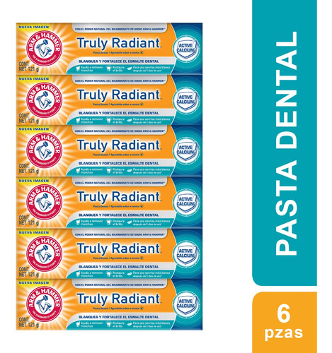 Pasta Dental Arm & Hammer Pack 6 Piezas Truly Radiandt