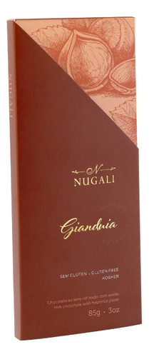 Tablete Chocolate Premiado Nugali Ao Leite Gianduia 85g