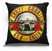 Comprar Almofada Guns N' Roses 35cm Presente Decoração Hard Rock Top Cor Preta Desenho Do Tecido Rock And Roll