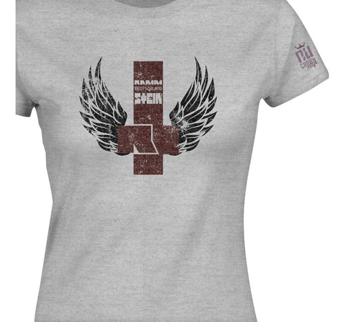 Camiseta Rammstein Simbolo Metal Banda Dama Mujer Ikgd