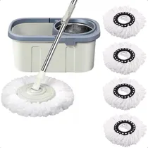 Comprar Mopa Con Balde Escurridor Giratorio Lampazo 4 Repuestos 