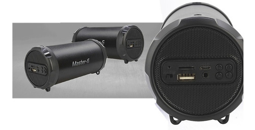 Imagen 5 de 6 de Parlante Master-G G-Bass Micro portátil con bluetooth negra