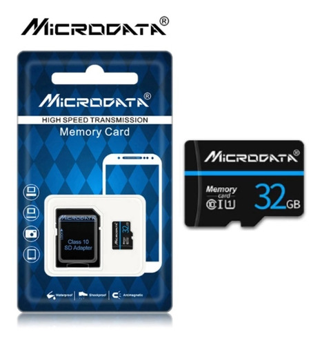 Memoria Sd Microdata 32gb Clase 10 U1 Sdhc Incl. Adaptador 