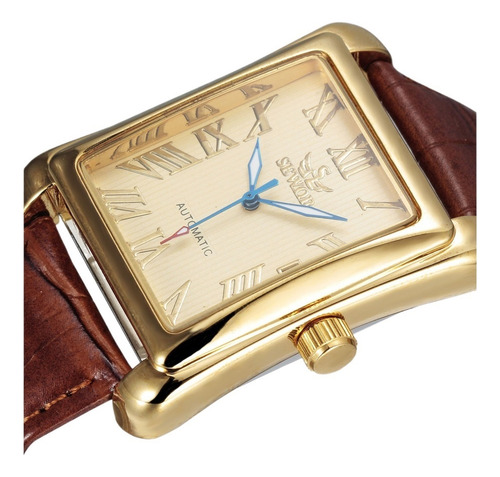 Nuevo Reloj Automático Retro Rectangular De Lujo Sewor