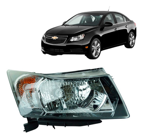 Óptico Der Marco Neg Croma Para Chevrolet Cruze 1.8 10-12 